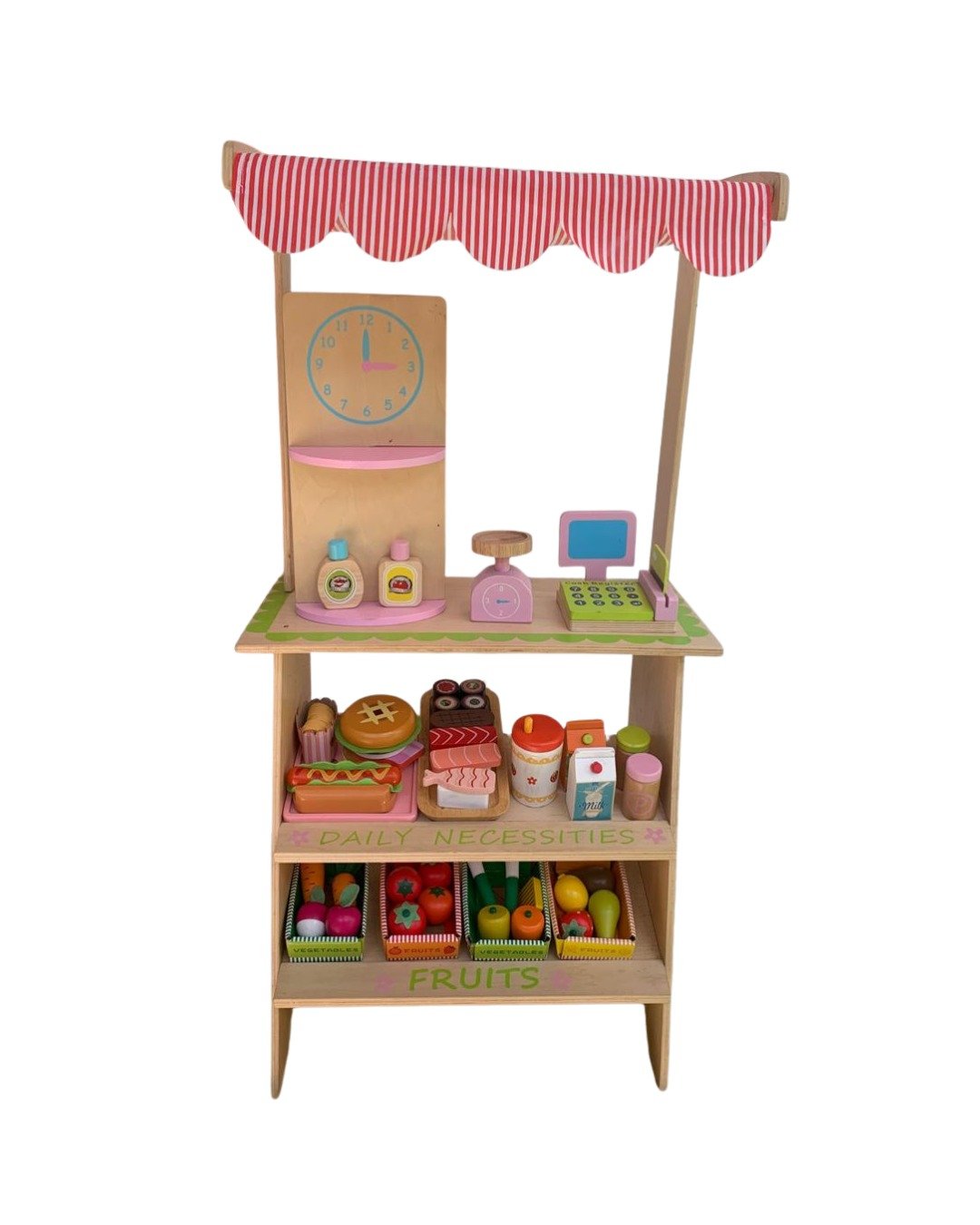 WOODEN - MARKET BOOTH PRETEND PLAY